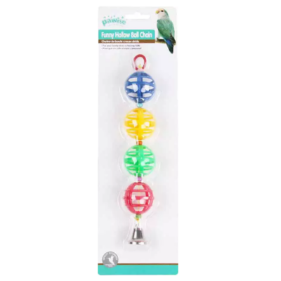 Pawise Funny Hollow Ball Chain with Bell