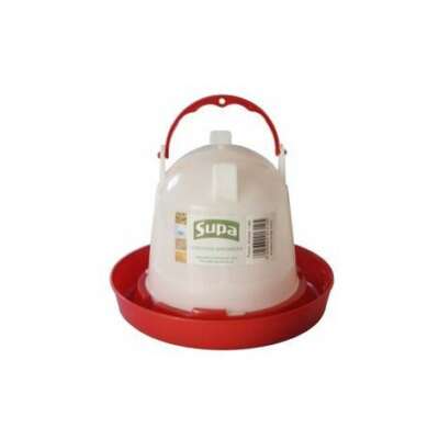 Supa Red and White Plastic Poultry Drinker 1.5L