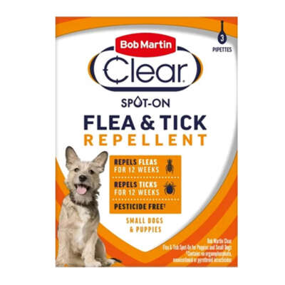 Bob Martin Clear Spot-On Small Dog, 12 Week Dosage