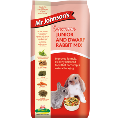 Mr Johnsons Supreme Junior & Dwarf Rabbit Food Mix 3.25KG