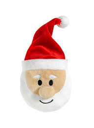 Santa Head Ball  Plush Christmas Dog Toy by Good Boy