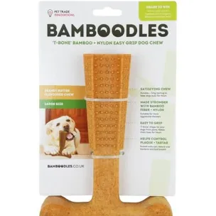 Bamboodles – T Bone Dog Chew Toy – Cheese 4”
