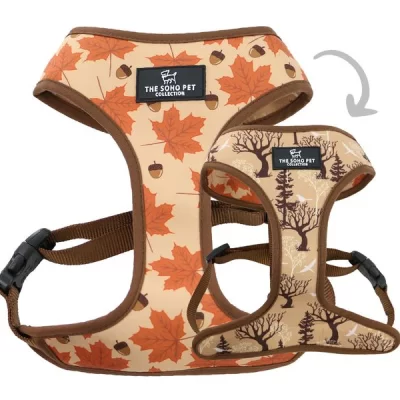 The Soho Pet Collection Reversible Harness  Leaf/Woodland Size Small