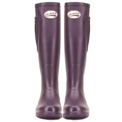 Rockfish Original Tall Gloss Grape Wellingtons Size 42