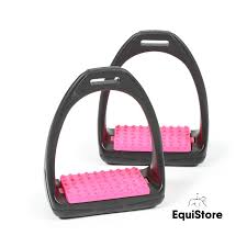 Breeze Up Soft Reflex Compositi Stirrups Black/Pink