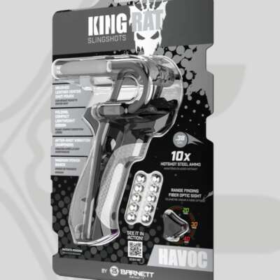 Barnett King Rat Havoc Slingshot .38cal With 10x Steel Ammo