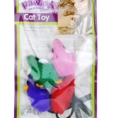 Pawise Cat Toy Mice 4 Pack