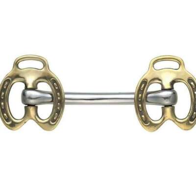 Mackey Stallion Bit Brass Cheeks 5.5'