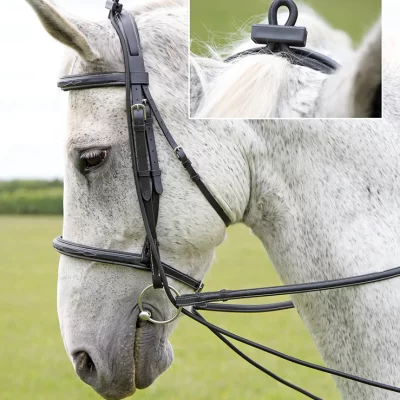 Shires Elastic Training Reins Black