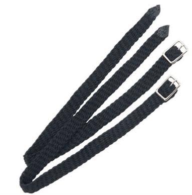 Shires Plaited Nylon Spur Straps Black